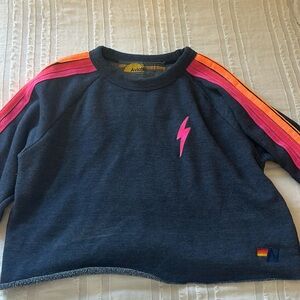 Aviator nation cropped crew neck